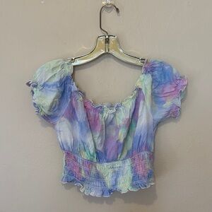 Abound Multicolor Puff Sleeve Blouse